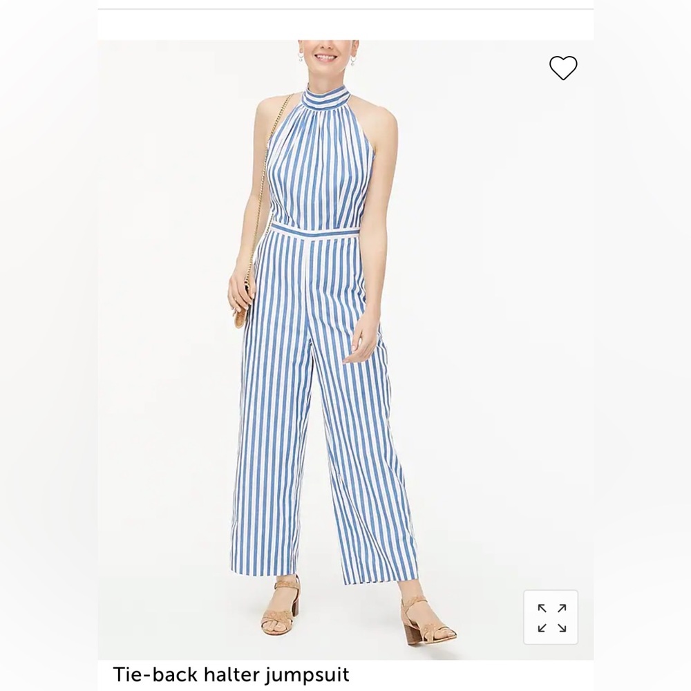 NWT Jcrew tie back halter jumpsuit